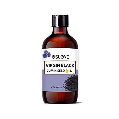 100% Pure Virgin Black Cumin Seed Oil 4oz by Oslove Organics- Cold pressed and Natural. Great addition to skin and hair care products
