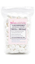 Jumbo Nonwoven Skincare Cotton Balls - 100 Ct with Mesh Wash Bag & Hook