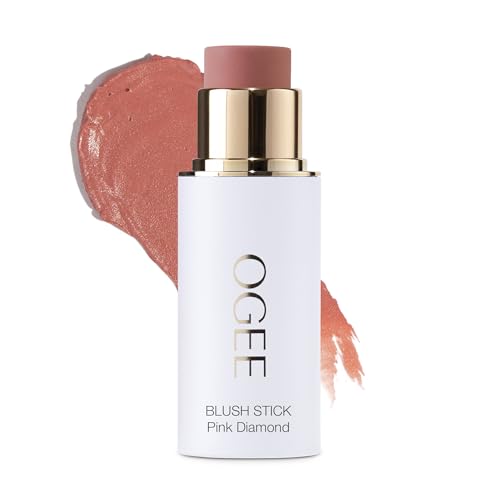 Ogee Sculpted Face Stick (PINK DIAMOND - MATTE NEUTRAL PINK) Certified Organic Blush Stick - Multi-Use Cream Blush & Highlighter Stick