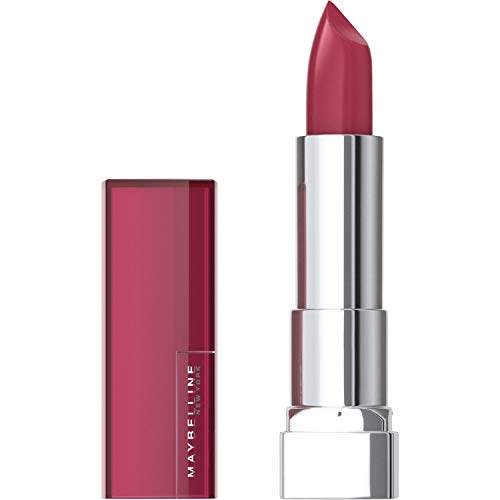 Maybelline Color Sensational Lipstick, Lip Makeup, Cream Finish, Hydrating Lipstick, Nude, Pink, Red, Plum Lip Color, Pink Flare, 0.15 oz; (Packaging May Vary)