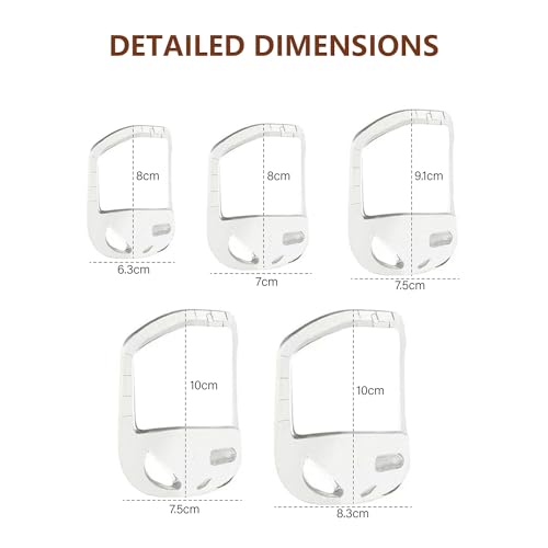 Beard Shaper, Versatile Beard Styling, Beard Template, Goatee Shaper, 5 Templates Included, Portable Design, 10 x 8.3 x 5.3 cm, Clear