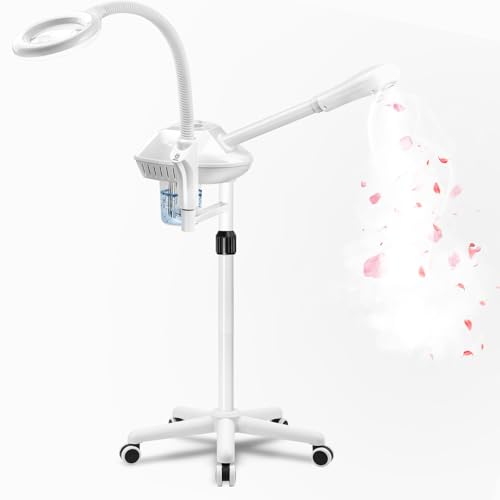 Professional Facial Steamer with 5X Magnifying Lamp & Ozone