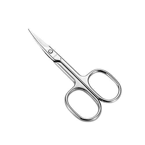 LIVINGO Curved Stainless Steel Cuticle Scissors with Sharp Pointed Tip