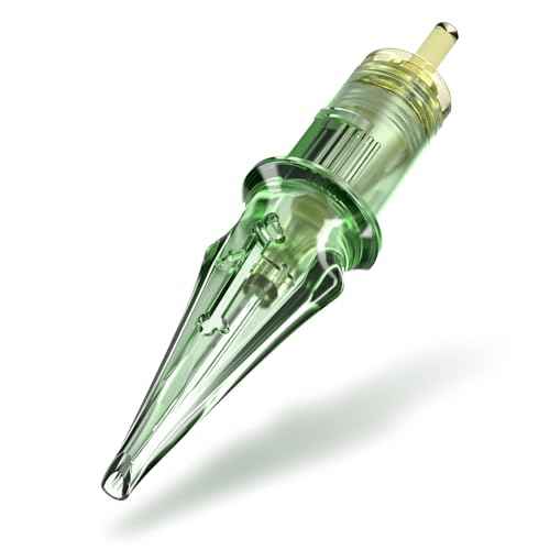 Tattoo Needles,Solong Pro 20Pcs Disposable Tattoo Cartridge Needles 1005 Round Liner X-Taper Needle Cartridges(1005RL) EN01S-20-1005RL-X