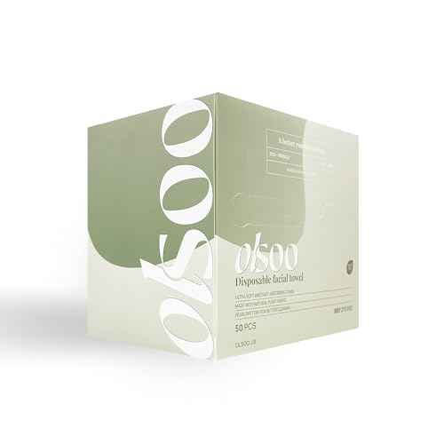 Clean Face Towels XL¢ç ? 100% Viscose, OEKO-TEX Certified, Ultra Soft Disposable Towels, Super Absorbent & Eco-Friendly for All Skin Types (50 Count)