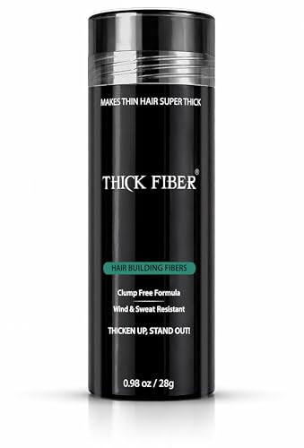 Thick Fiber Hair Fibers for Thinning Hair Dark Brown 28g - Hair Loss Concealer & Fuller Look