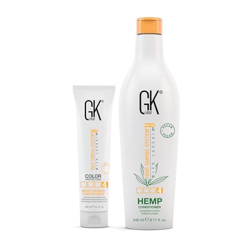 GK HAIR Ultimate Conditioner Duo: Hemp & Moisturizing Formulas for Hydration, Strength, and Shine - Organic, Vegan, Sulfate & Paraben Free