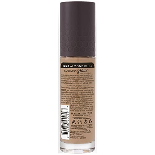 Burt's Bees Goodness Glows Liquid Makeup, Almond Beige - 1.0 Ounce