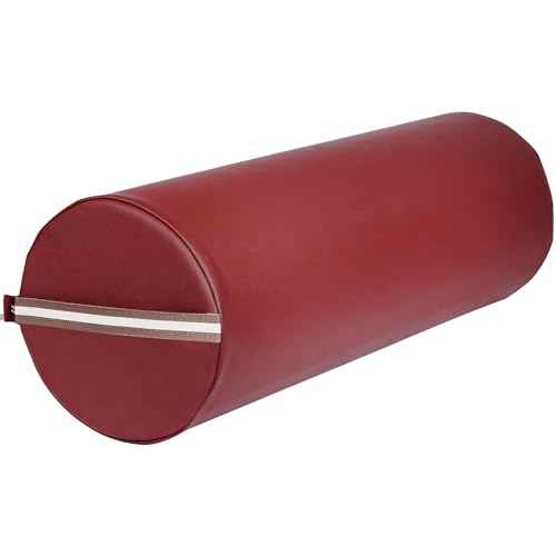 Master Massage Large 9"x26' Full Round Bolster Pillow Cushion for Massage Table ,Burgundy