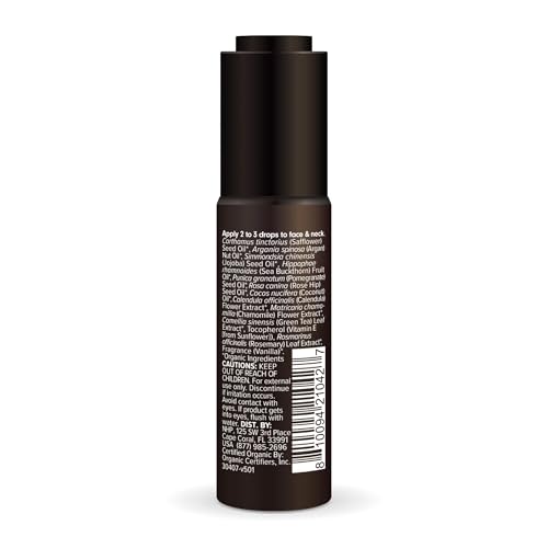 Ola Botanicals Organic Serum, 1 Fl. Oz. (30 mL), Smooth and Restore, Argan Oil and Vitamin E, Certified USDA Organic, Cruelty Free, Non-GMO, Dr. Mercola