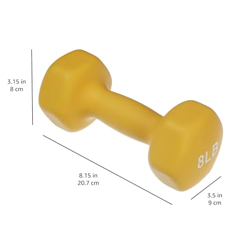 Amazon Basics Neoprene Dumbbell Set with Rack - 3, 5, 8 lbs Hand Weights for Exercise & Strength Training