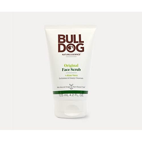 Bulldog Mens Skincare Original Face Scrub 4.2oz and Face Wash/Scrub 5oz Bundle
