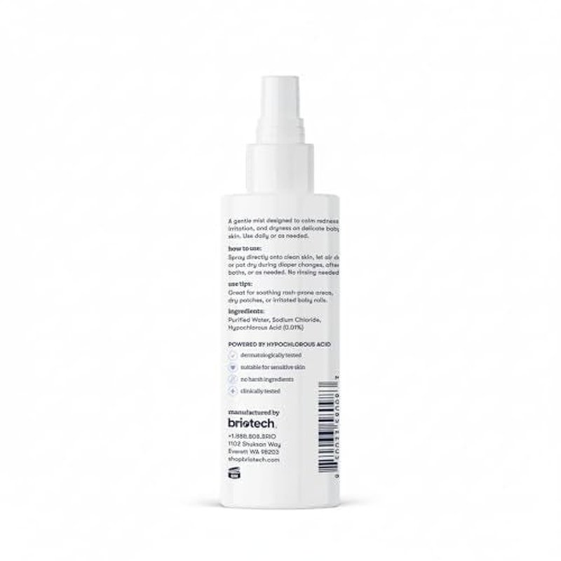 Briotech Baby Skin Spray - Gentle Hypochlorous Acid Mist for Delicate Skin - 2 oz