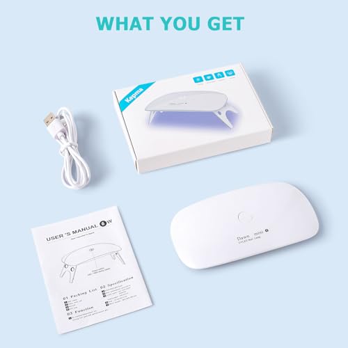 Kepma Mini UV LED Nail Lamp Portable 6W Gel Polish Curing Light