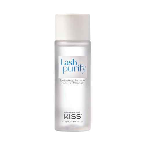 KISS Lash Purify Eye Makeup Remover & False Eyelash Cleanser/Conditioner, Gentle 3-in-1 Formula Removes Lash Glue & Waterproof Makeup, Net Wt. 50 ml (1.69 US fl. oz.)