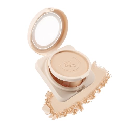 Matte Pressed Powder Compact with Puff – Wet & Dry Foundation