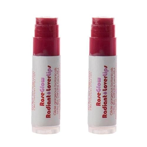 Living Libations - Organic 'Rose Glow Lover Lips' Lip Balm | Natural, Wildcrafted Clean Beauty (2-pack)