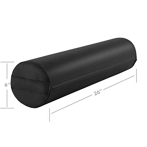 Saloniture Full Round Massage Table Bolster Pillow - 26 x 6 Inch