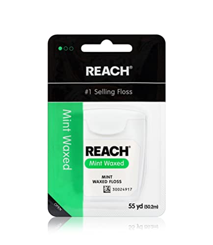 Reach Waxed Dental Floss Mint 55 Yard Plaque Remover