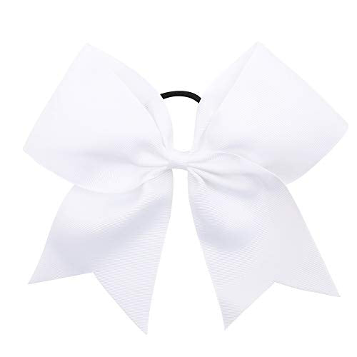 Large 8" Cheer Hair Bows Ponytail Holder - 16 Pack