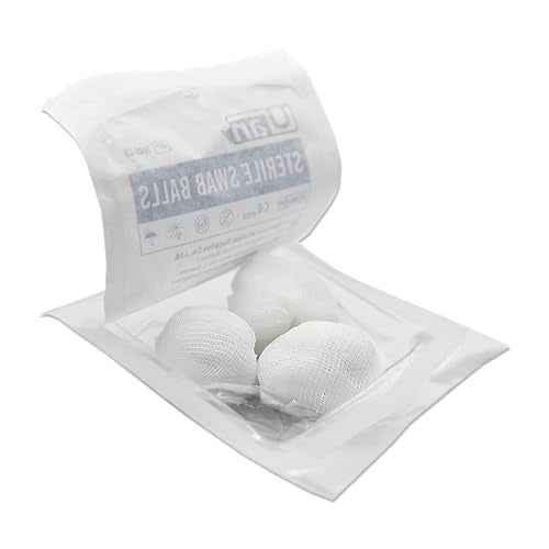 60 Balls Sterile Gauze Balls Gauze Sponge Cotton Balls Gauze Swab Sterile (M) (3balls/Pack)