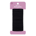 Elastic Hair Ties for All Hair Types - No Damage, Strong Hold, Black 4mm, 32 Pack - Variation of Black / 32 Count