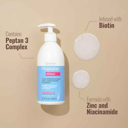 Pilopeptan Woman Hair Strengthening and Conditioning Shampoo | Revitalize & Nourish with Peptan 3 Complex | Boost Core Strength, Reduce Breakage | Volumizing, Healthy Thickness & Plush Softness