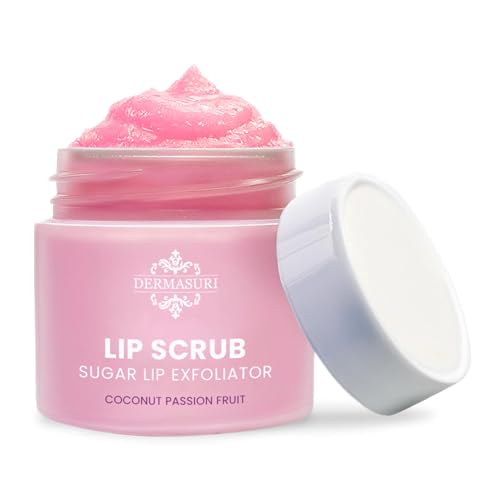 Dermasuri Lip Exfoliator Scrub - Sugar Scrub with Coconut Oil