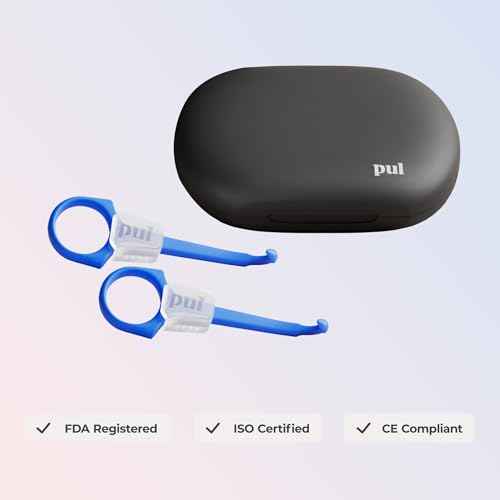 PUL Aligner Care Convenience Kit – Case + 2-in-1 Tool for Invisalign, Retainers, Partial Dentures, Mouth & Night Guards & More – Purple Case & 2-Pack of Purple Aligner Seating Chewie & Removal Tool