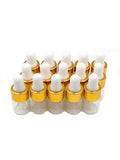 15-Pack Mini Glass Dropper Bottles with Gold Caps