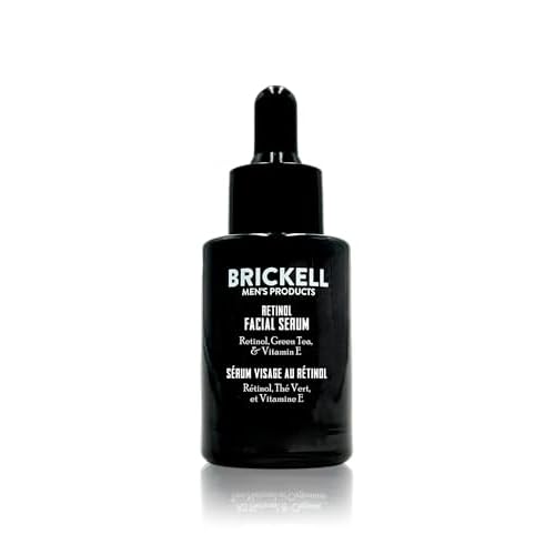 Brickell Men's Retinol Skin Care Serum Treatment For Firming Face Lines & Eye Wrinkles, Deep Hydrating Facial Skincare Serum For Anti-Aging, Fragrance Free, 1 Ounce