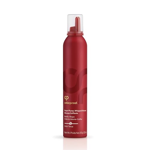 Colorproof Super Plump Whipped Bodifying Hair Mousse 7.5 Fl. Oz. Color-ProtectingMousse for Hair Volume, White Nectarine, Peony & Citrus Scent