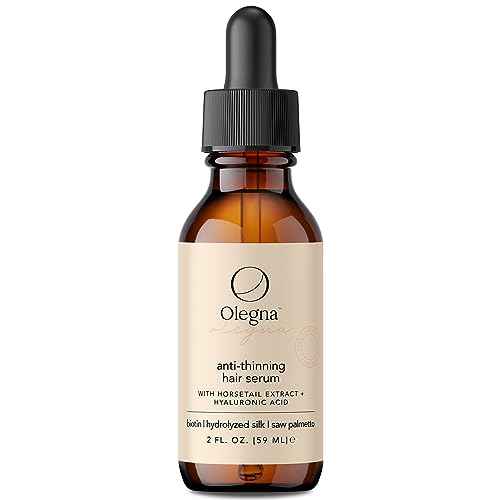 Olegna Biotin Hair Growth Oil for Women - Hair Serum for Frizzy and Damaged Hair - Prevents Hair Loss & Breakage - With Vitamin D & E + Hyaluronic Acid - 2oz