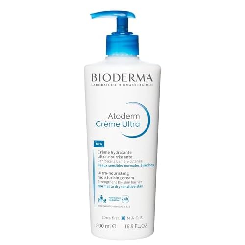 Bioderma Atoderm Ultra Cream Duo Pack, Hydrating Body Moisturizer for Normal to Dry Sensitive Skin 2x16.9 Fl Oz