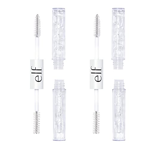 Dual-Sided Clear Lash & Brow Mascara Gel - Long-Lasting Flexible Hold, 0.08 Fl Oz Pack of 2