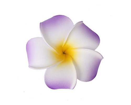 12PCS Women Girls 2.36" Hawaiian Hawaii Bohemia Style Plumeria Foam Flower Hair Clips Decoration Hair Barrette Hairpin For Bridal Wedding Party Beach Holiday (Purple)