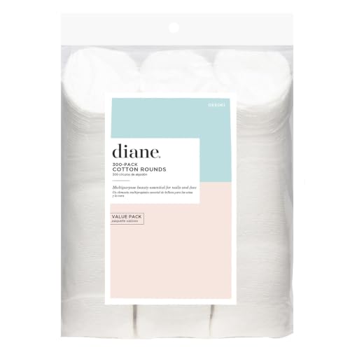 Diane 100% Pure Cotton Rounds for Makeup Removal & Skincare – 300 Count