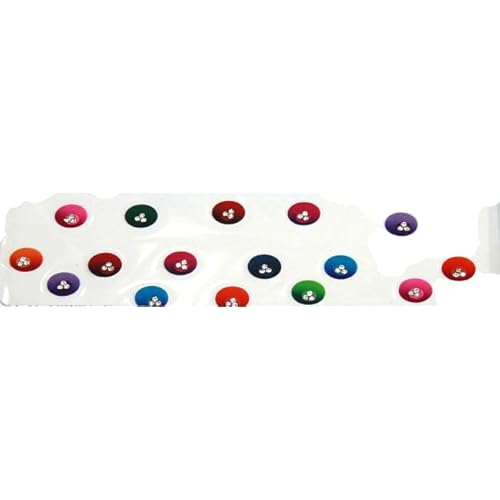 Pack of 6 Indian Bollywood Forehead Stickers Diamond Design Jewelry Collection Small Stone Bindi (Multi-Color)