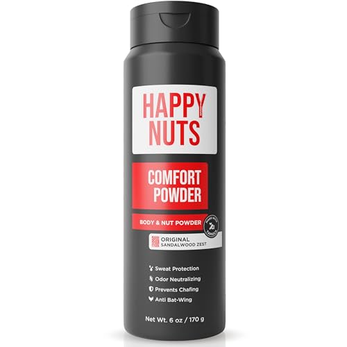 Comfort Powder Deodorant for Men - Anti-Chafing & Odor Control, 6 oz