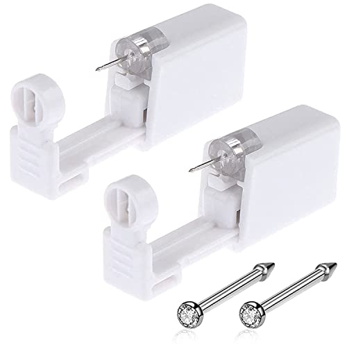 Nose Piercing Gun Kit 2-Pack with Studs & Tools