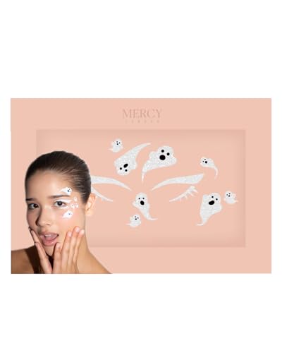 Ghost Face Stickers Halloween Gems - Mercy London