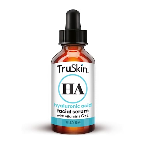 TruSkin Hyaluronic Acid Serum for Face + 7 Ultra Hydrating Ingredients – Best Face Serum for Moisturizing, Plumping & Smoothing of Fine Lines and Wrinkles, 1 fl oz