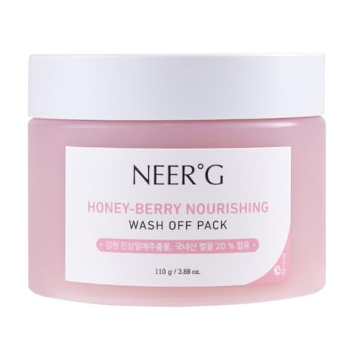 NEER¡ÆG Honey Berry Nourishing Wash Off Pack 3.88oz (110g) Smoothens Rough Skin, Moisturize with Nutrients