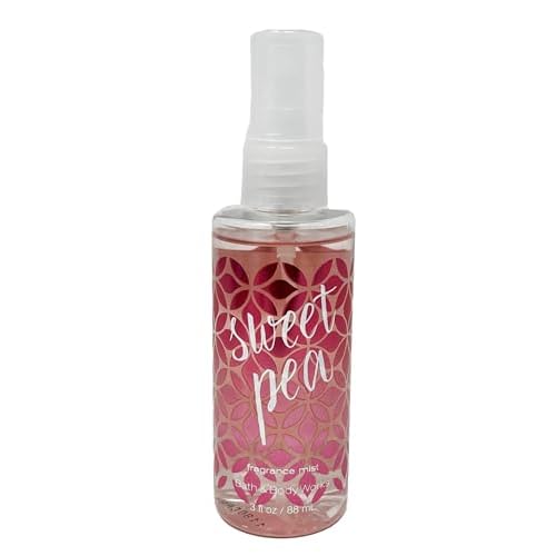 Bath & Body Works Sweet Pea - 3pc Travel Size- Fragrance Mist, Body Lotion and Shower Gel