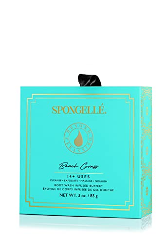 SPONGELLÉ Boxed Flower Shower Body Wash Infused Buffer, Beach Grass