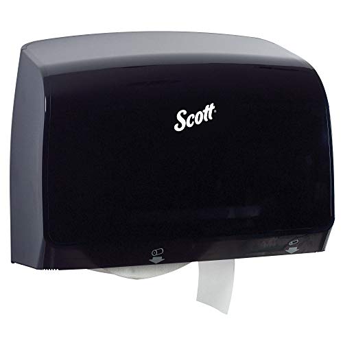 Kimberly-Clark Scott Pro MOD Jumbo Roll (JRT) Coreless Toilet Paper Dispenser (34831), 14.13¡± x 13.39¡± x 5.87¡±, Smoke / Black