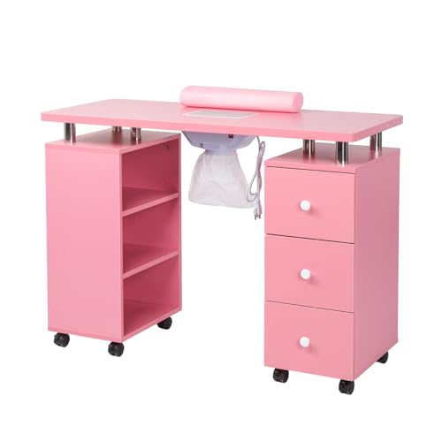 OmySalon Electric Manicure Table w/ Dust Collector & Storage