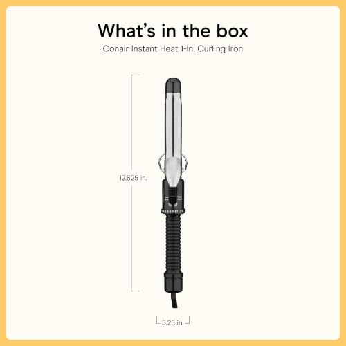 Conair 1-Inch Curling Iron for All Hair Types with Adjustable Heat