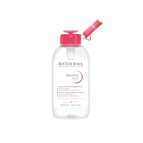 Bioderma - Sensibio H2O PUMP - Micellar Water - Cleansing and Make-Up Removing – Refreshing feeling – for Sensitive Skin, 16.7 Fl Oz (Pack of 1)