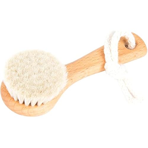 SHASH Since 1869 Hand Made in Germany - Sustainable Exfoliating Face Brush, Scrub Cleansing Brush, Exfoliates Skin to Help Reduce Flaking, Supports Glowing Complexion (Medium Horse Hair Bristle)